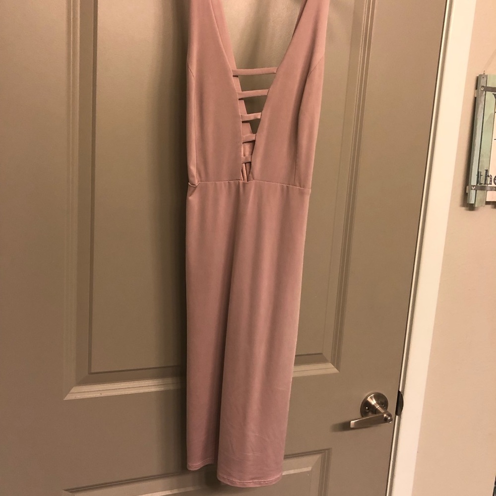 Bodycon millennial pink dress by DNA